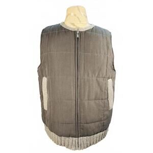 Men's Heimish Quilted Vest with Knit Trim- Sm